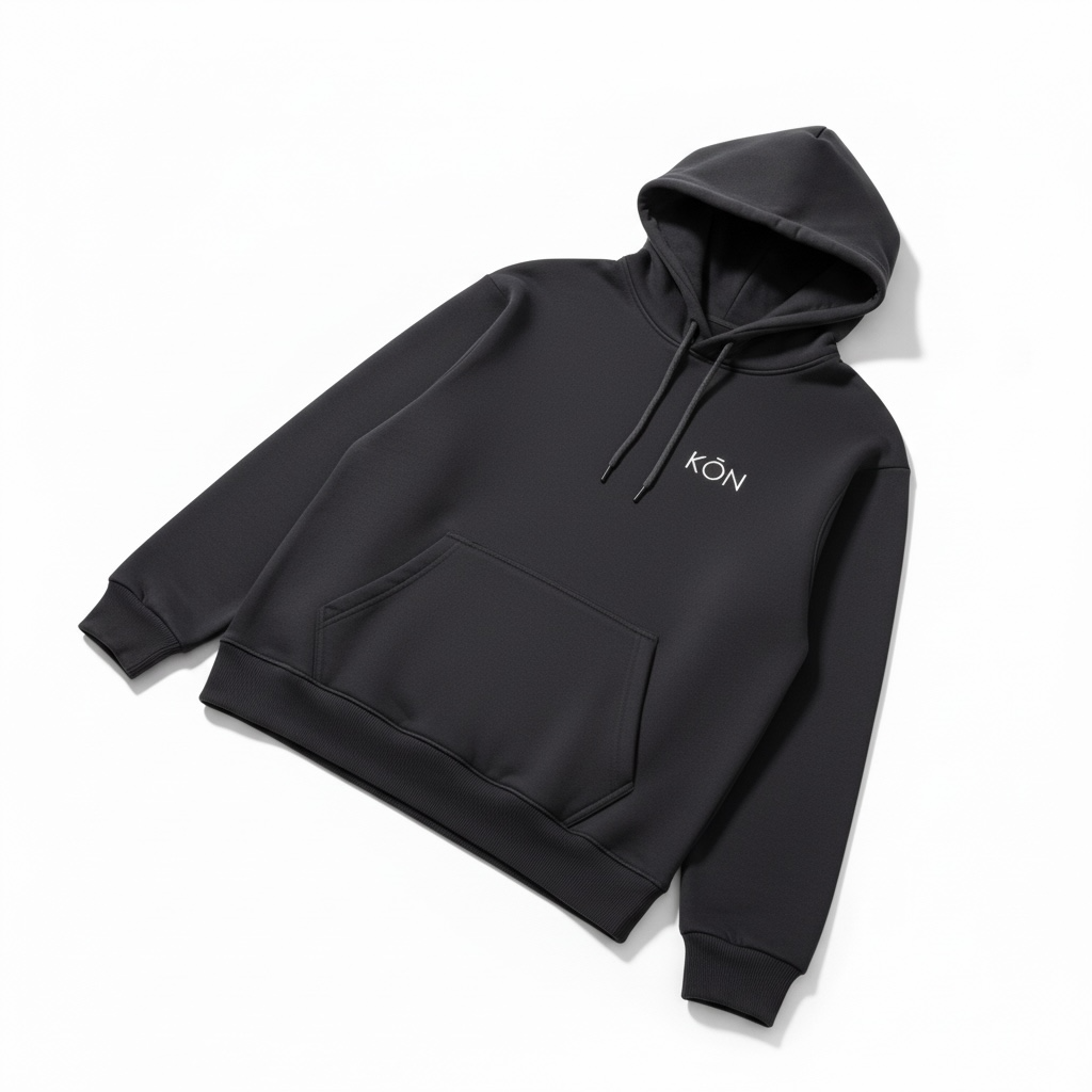 Grey KŌN Basic Sweatshirt | Organic Cotton Double-Layered Essential