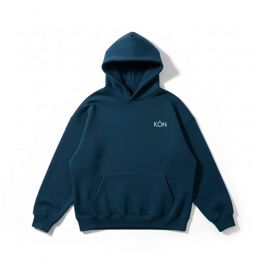 Navy KŌN Basic Sweatshirt | Organic Cotton Double-Layered Essential