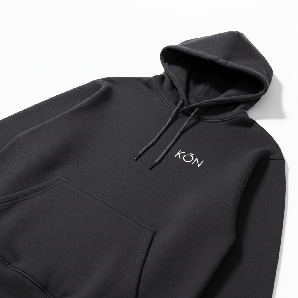 Grey KŌN Basic Sweatshirt | Organic Cotton Double-Layered Essential