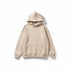 Beige KŌN Basic Sweatshirt | Organic Cotton Double-Layered Essential