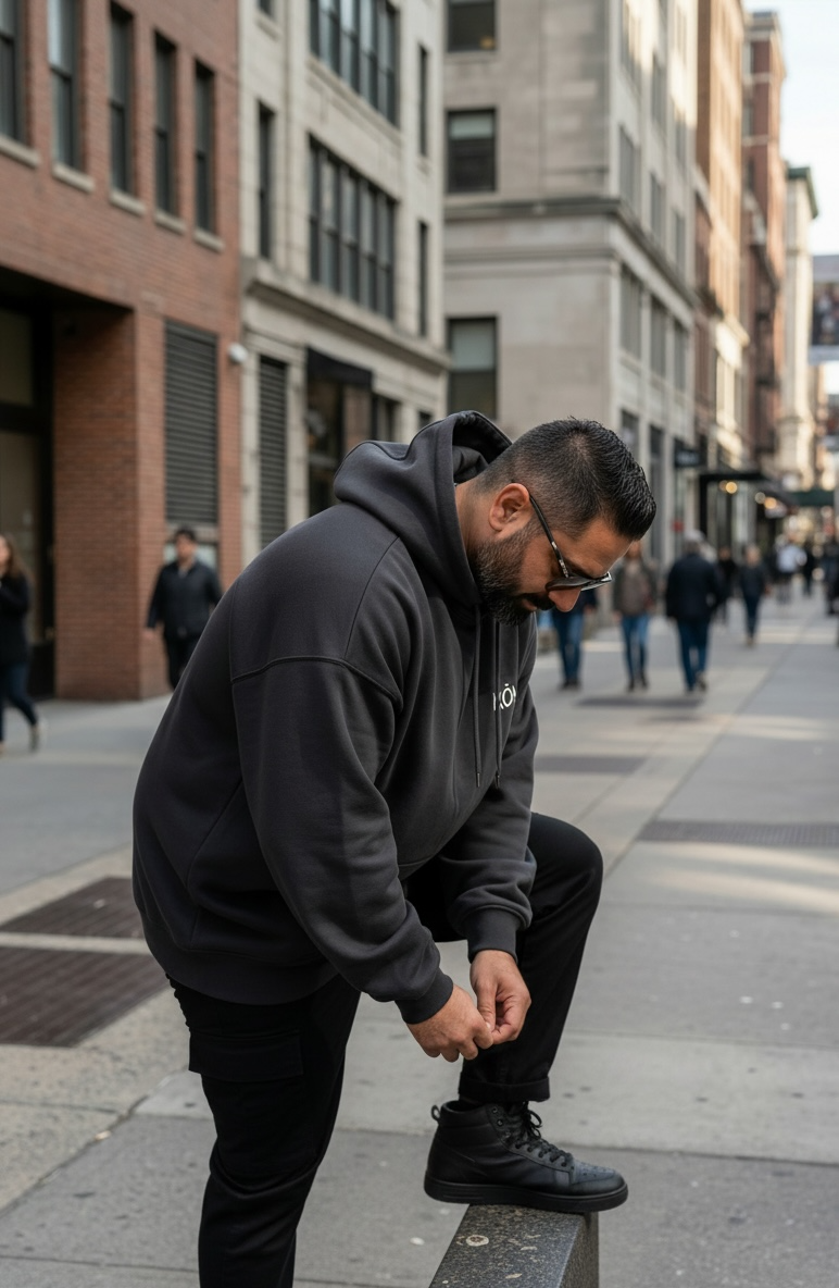 Grey KŌN Basic Sweatshirt | Organic Cotton Double-Layered Essential