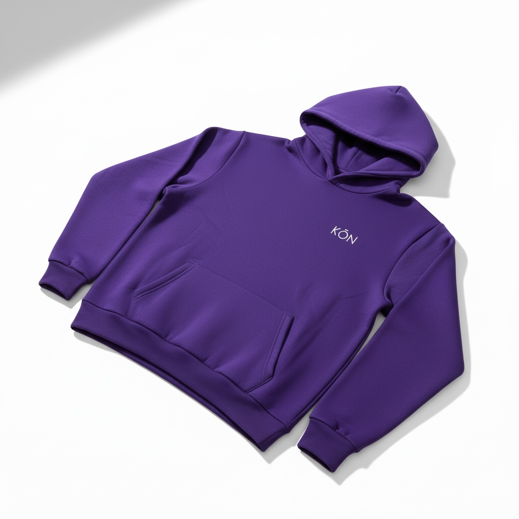 Dark purple KŌN Basic Sweatshirt | Organic Cotton Double-Layered Essential