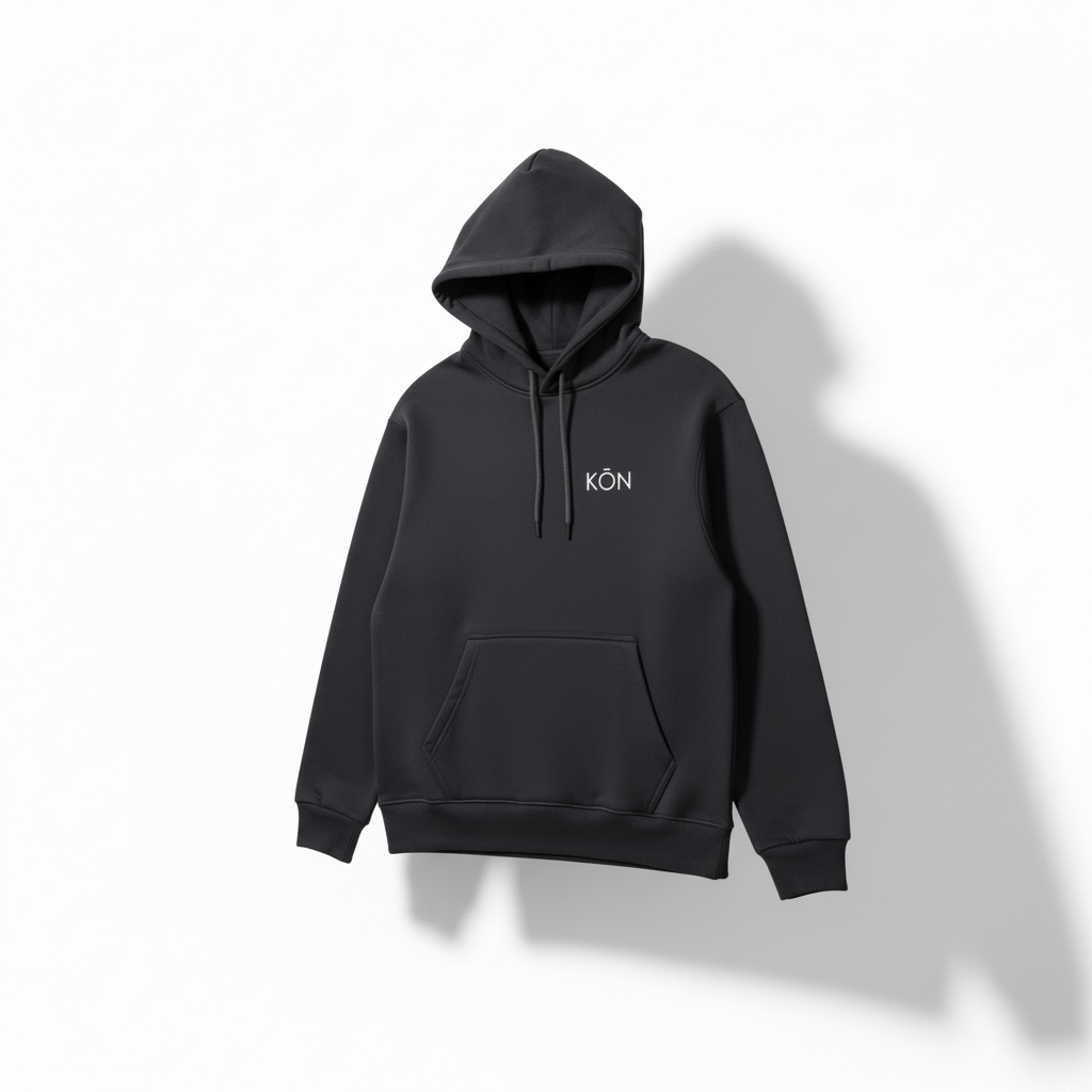 Grey KŌN Basic Sweatshirt | Organic Cotton Double-Layered Essential
