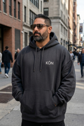 Grey KŌN Basic Sweatshirt | Organic Cotton Double-Layered Essential