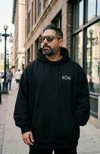 Black & White KŌN Basic Sweatshirt | Organic Cotton Double-Layered Essential