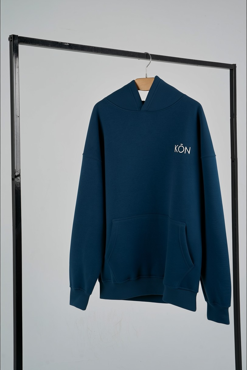 Navy KŌN Basic Sweatshirt | Organic Cotton Double-Layered Essential