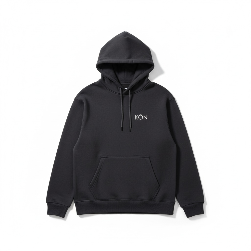 Grey KŌN Basic Sweatshirt | Organic Cotton Double-Layered Essential