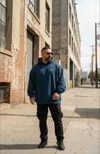 Navy KŌN Basic Sweatshirt | Organic Cotton Double-Layered Essential