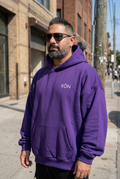Dark purple KŌN Basic Sweatshirt | Organic Cotton Double-Layered Essential