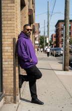Dark purple KŌN Basic Sweatshirt | Organic Cotton Double-Layered Essential