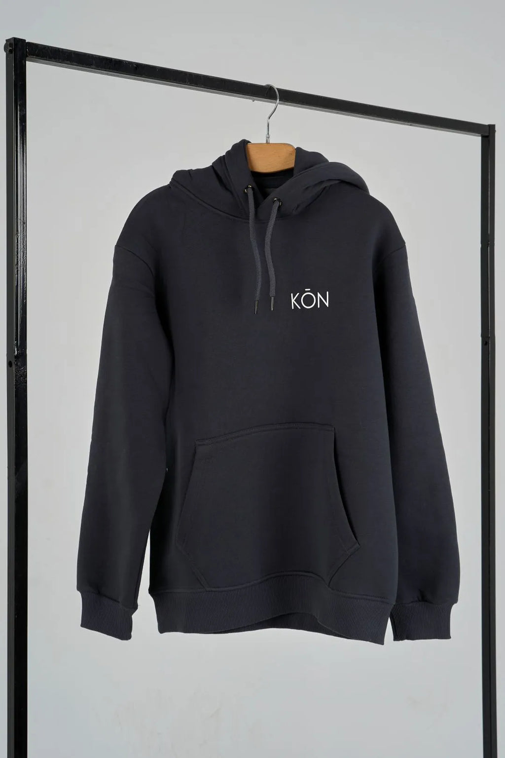 Grey KŌN Basic Sweatshirt | Organic Cotton Double-Layered Essential